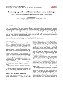 Islanding Operation of Electrical Systems in Buildings