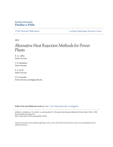 Alternative Heat Rejection Methods for Power Plants - Purdue e-Pubs