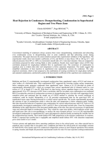 Heat Rejection in Condensers: Desuperheating - Purdue e-Pubs