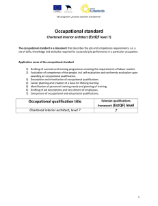 Chartered interior architect, level 7