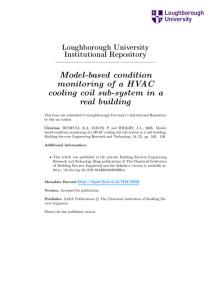 Model-based condition monitoring of a HVAC cooling coil sub