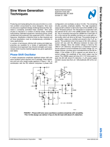 Sine Wave Generation Techniques