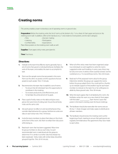 Creating norms - Learning Forward