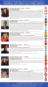 world affairs lecture series - Utah Council for Citizen Diplomacy