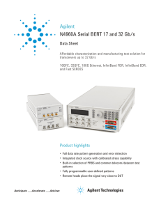 Agilent N4960A Serial BERT 17 and 32 Gb/s