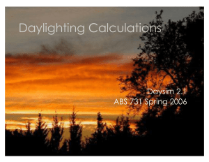 Daylighting Calculations