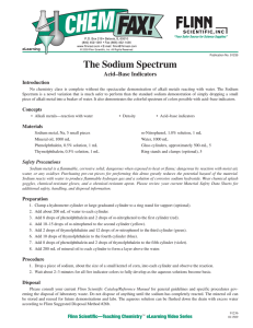 The Sodium Spectrum