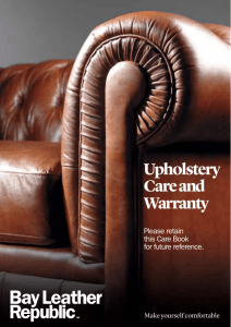 Upholstery Care and Warranty