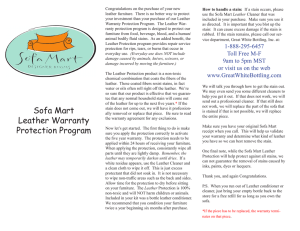 Sofa Mart Leather Warranty Protection Program