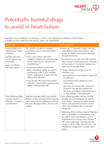 Potentially harmful drugs to avoid in heart failure