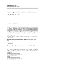 Tikhonov regularization via flexible Arnoldi reduction