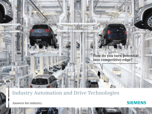 Industry Automation and Drive Technologies