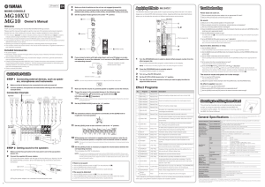 MG10XU/MG10 Owner`s Manual