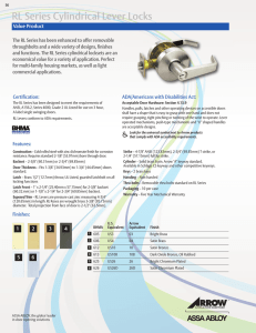 RL Series Cylindrical Lever Locks