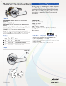 MLX Series Cylindrical Lever Locks u