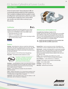 GL Series Cylindrical Lever Locks