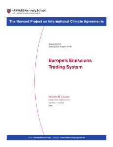 Europe`s Emissions Trading System - Belfer Center for Science and