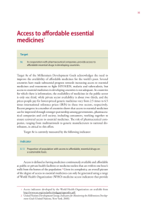 Access to affordable essential medicines