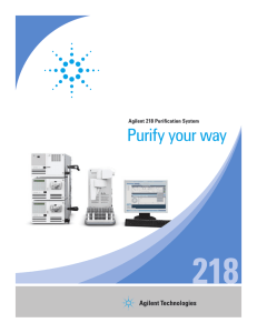 Agilent 218 Purification Systems – Purify your way