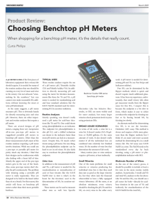 Choosing Benchtop pH Meters