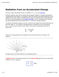 Radiation from an Accelerated Charge