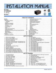 r-410a zy series - Johnson Controls