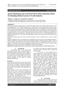 Speed Monitoring and Control Of Three Phase Induction