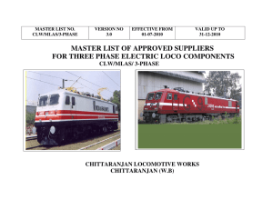 MASTER LIST OF APPROVED SUPPLIERS FOR THREE PHASE