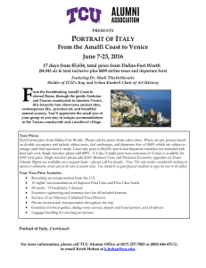 PORTRAIT OF ITALY From the Amalfi Coast to Venice June 7