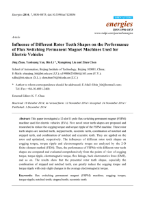 Influence of Different Rotor Teeth Shapes on the Performance of
