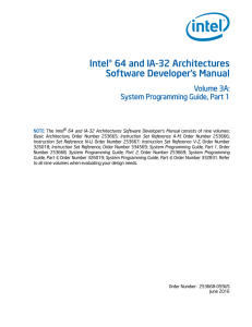 Intel® 64 and IA-32 Architectures Developer`s Manual: Vol. 3A