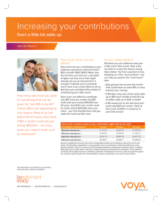 Increasing your contributions