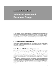 Advanced Relational Database Design
