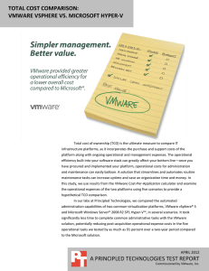 TCO and management cost comparison: VMware vSphere vs