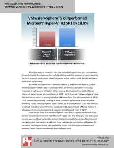 vSphere 5 VS. Microsoft Hyper