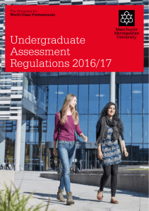 Undergraduate Assessment Regulations