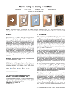 Adaptive Tearing and Cracking of Thin Sheets