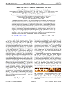 Comparative Study of Crumpling and Folding of Thin Sheets