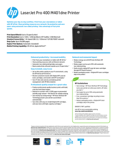 LaserJet Pro 400 M401dne Printer