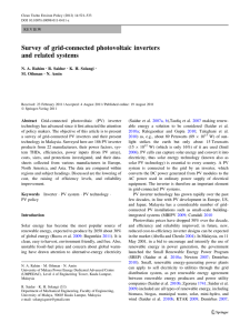 Survey of grid-connected photovoltaic inverters and related systems