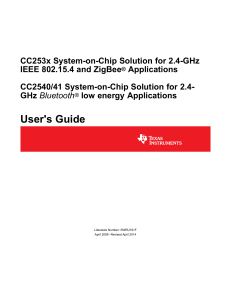 CC253x/4x User`s Guide (Rev. F)