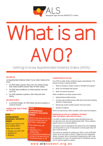 AVO`s - Aboriginal Legal Service (NSW/ACT)