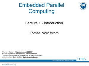 Embedded Parallel Computing