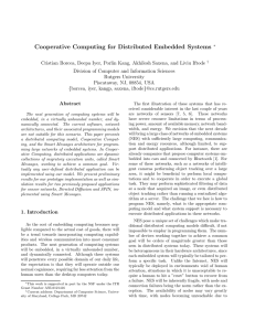 Cooperative Computing for Distributed Embedded Systems