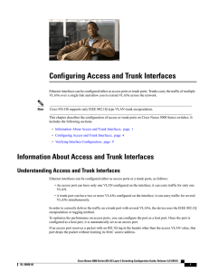 Configuring Access and Trunk Interfaces