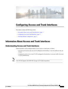 Configuring Access and Trunk Interfaces