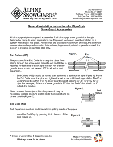 General Installation Instructions for Pipe-Style Snow Guard
