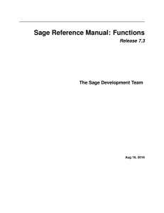 Functions - SageMath Documentation