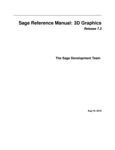 Sage Reference Manual: 3D Graphics
