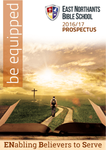 2016 Prospectus Final.pub - East Northants Bible School